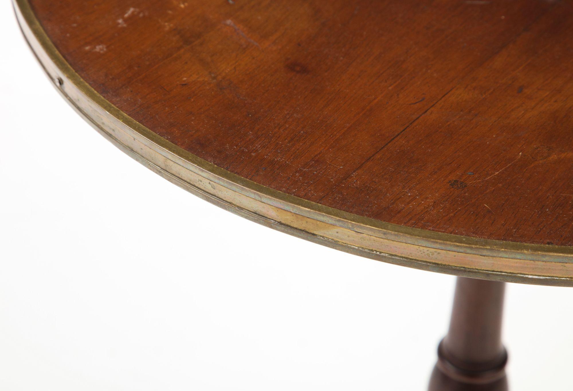 French, Gueridon Round Pedestal Side Table, 1940s 4