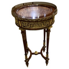 French gueridon/ side table Louis XVI style with bronze mounts