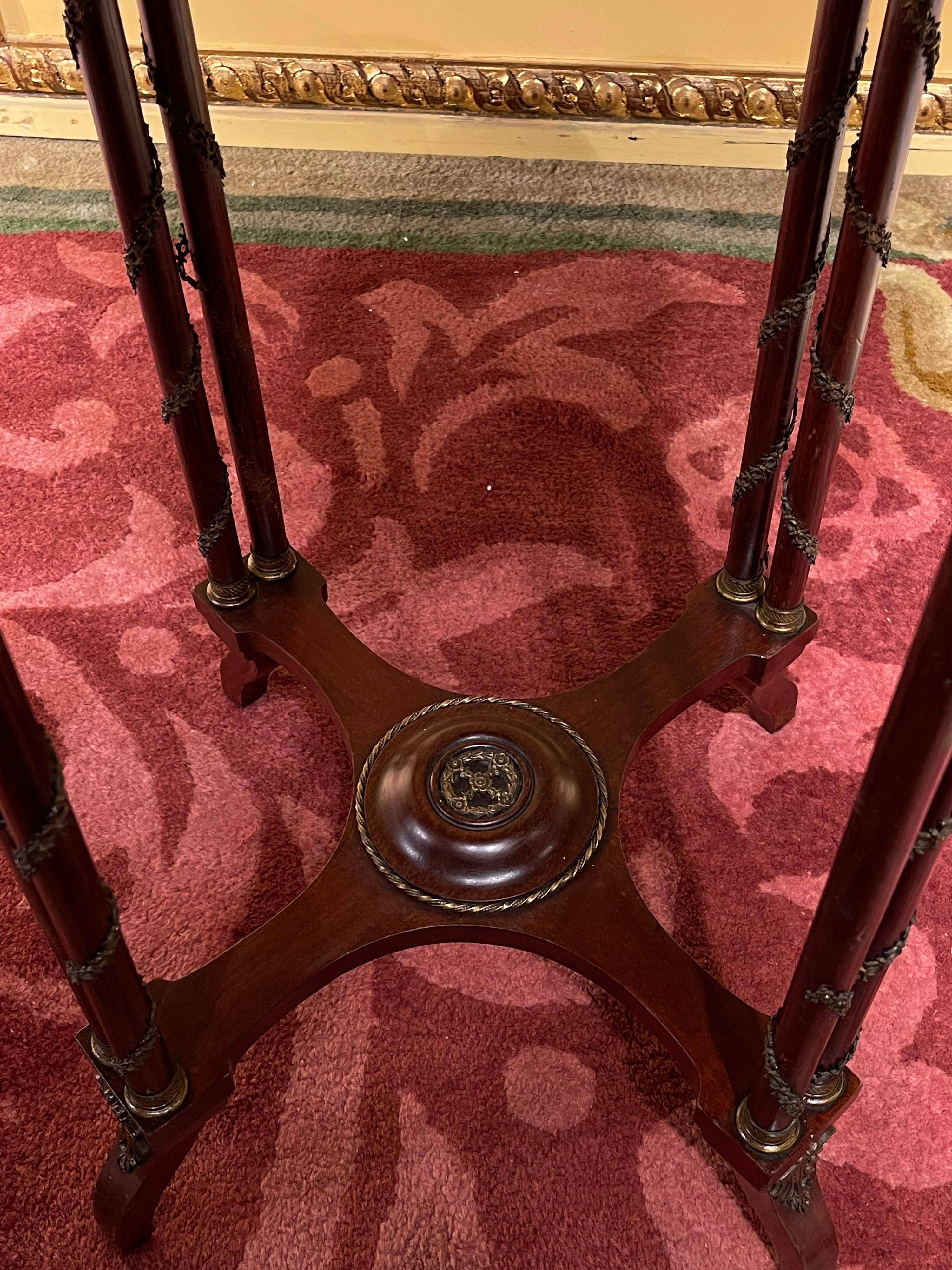 French Gueridon/Side Table with Bronze Napoleon III For Sale 6