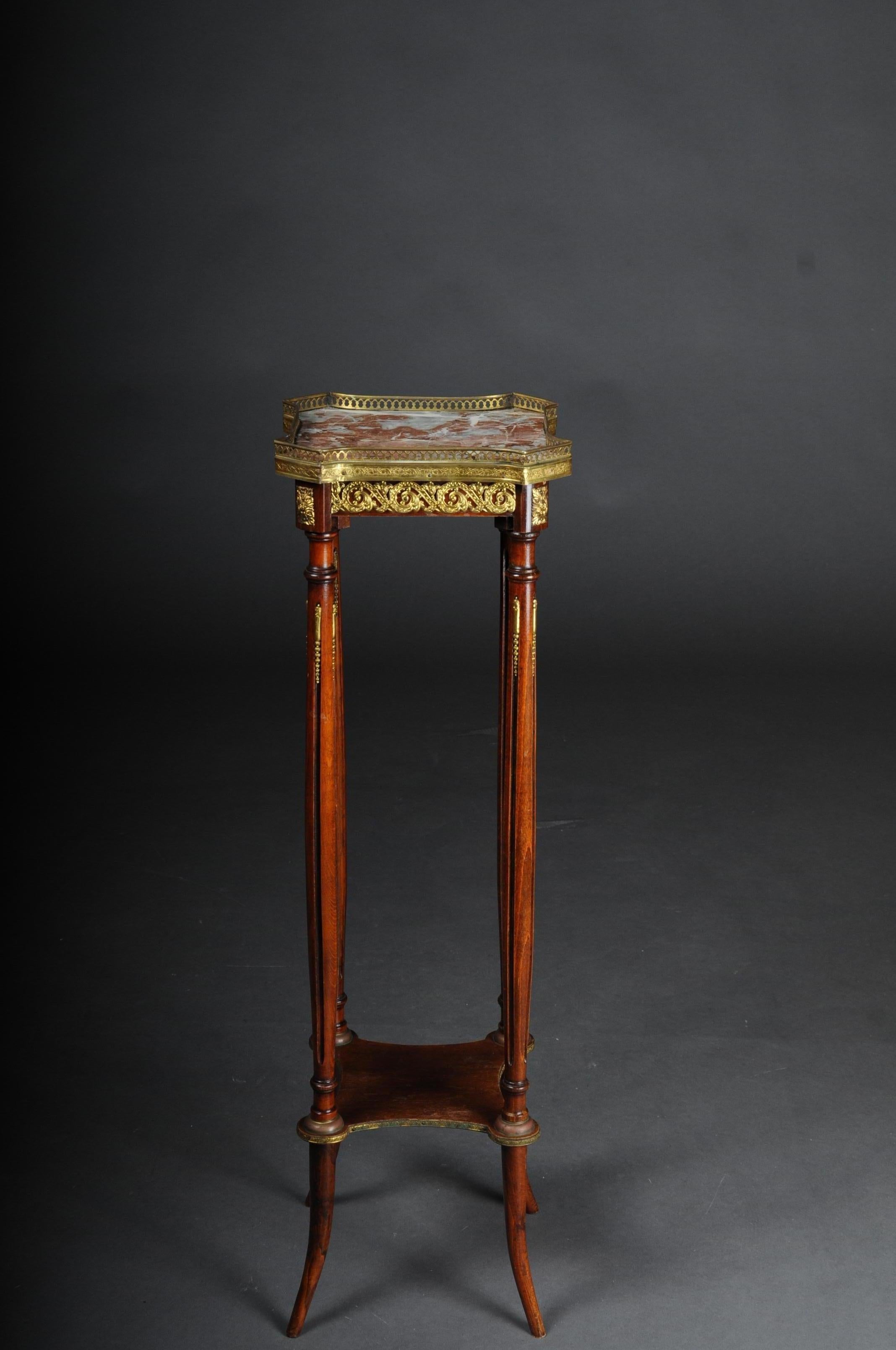 Gilt French Gueridon Side Table with Bronze Napoleon III