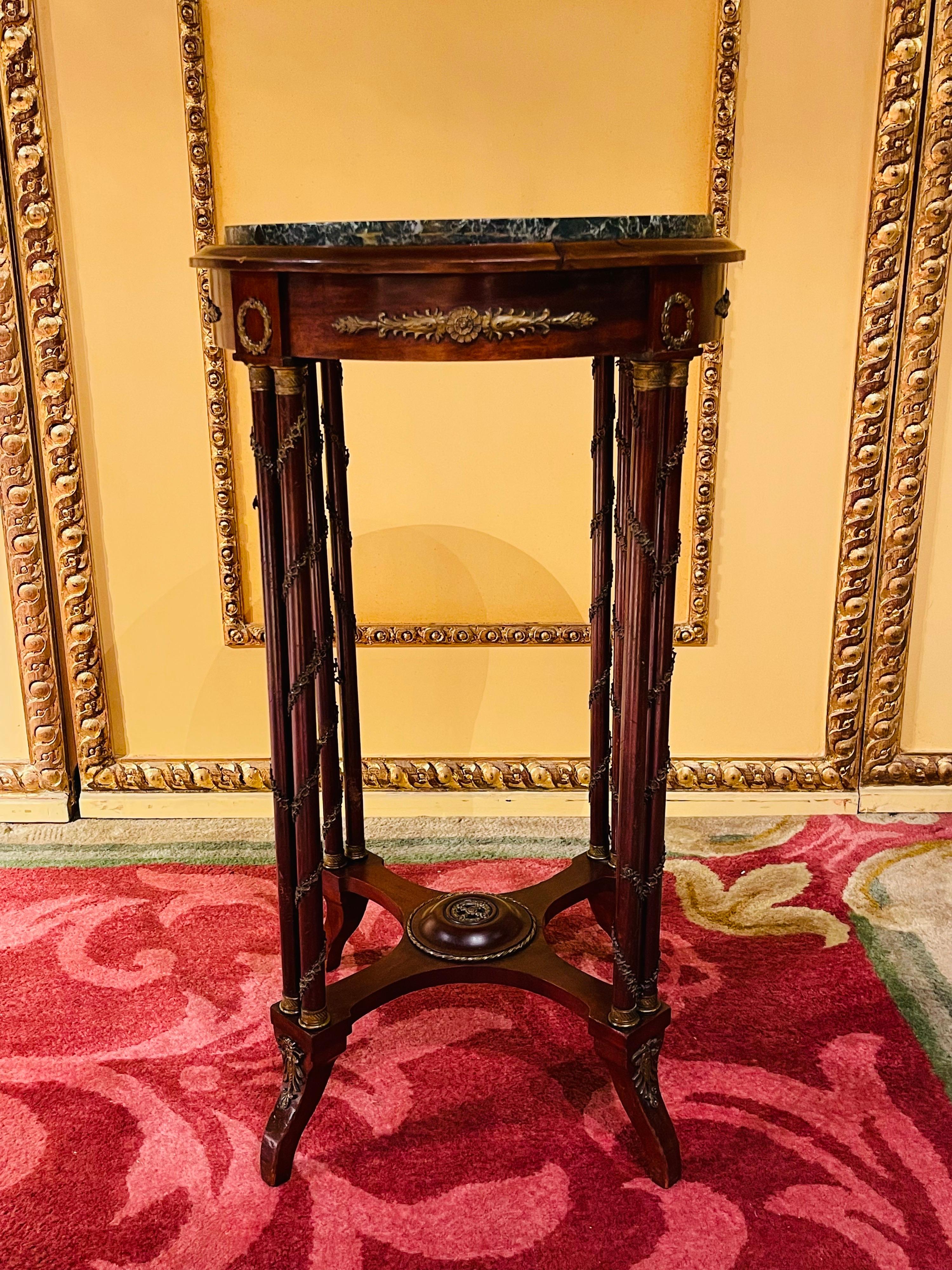 19th Century French Gueridon/Side Table with Bronze Napoleon III For Sale