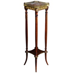 French Gueridon Side Table with Bronze Napoleon III