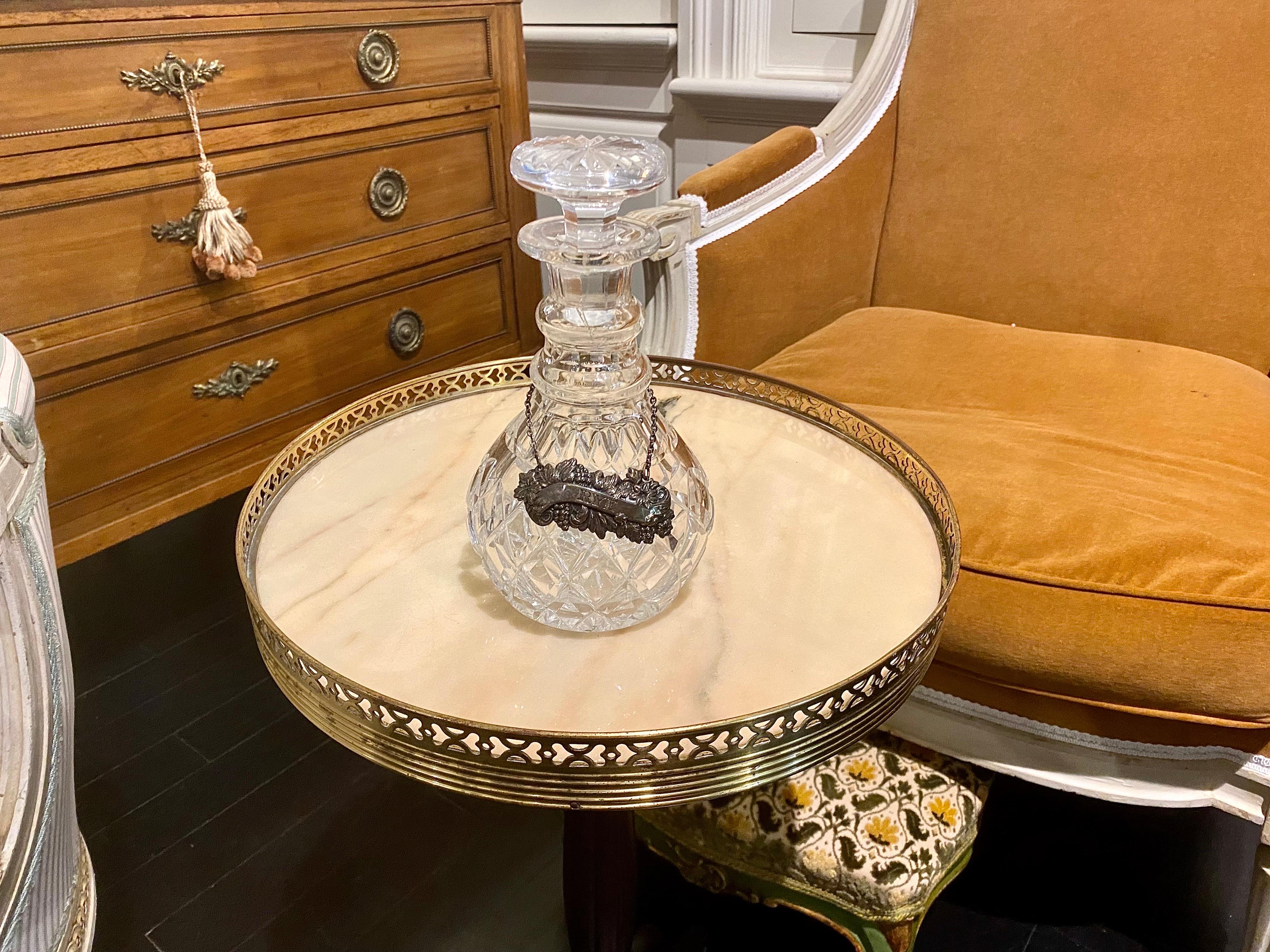 French Guéridon Side Table with Marble Top For Sale 11