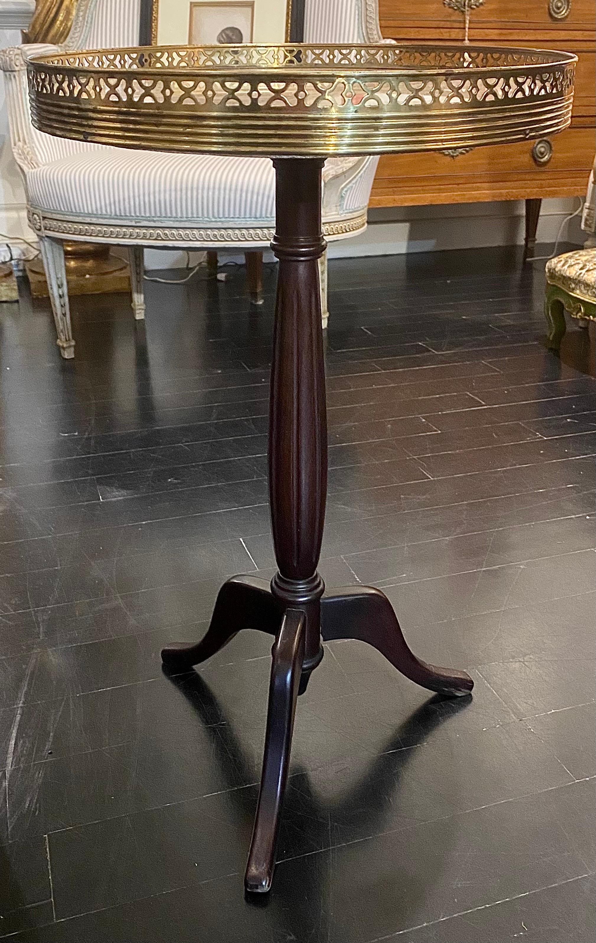 French Guéridon Side Table with Marble Top For Sale 13