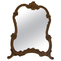 Antique French Guilded Gesso and wood Rococo style mirror