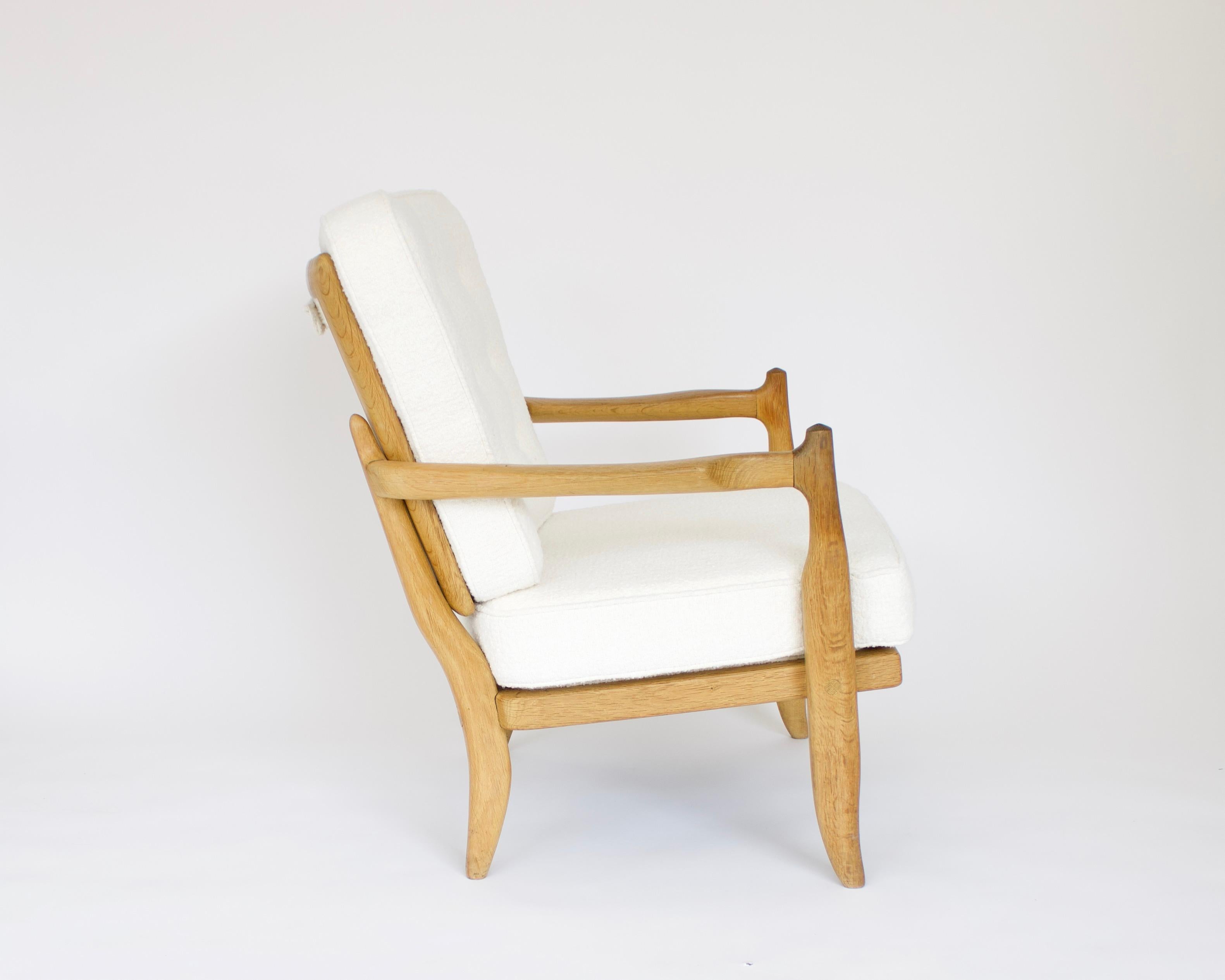 Mid-20th Century French Guillerme Chambron Votre Maison Pair of Lounge or Side Chairs Model Jose