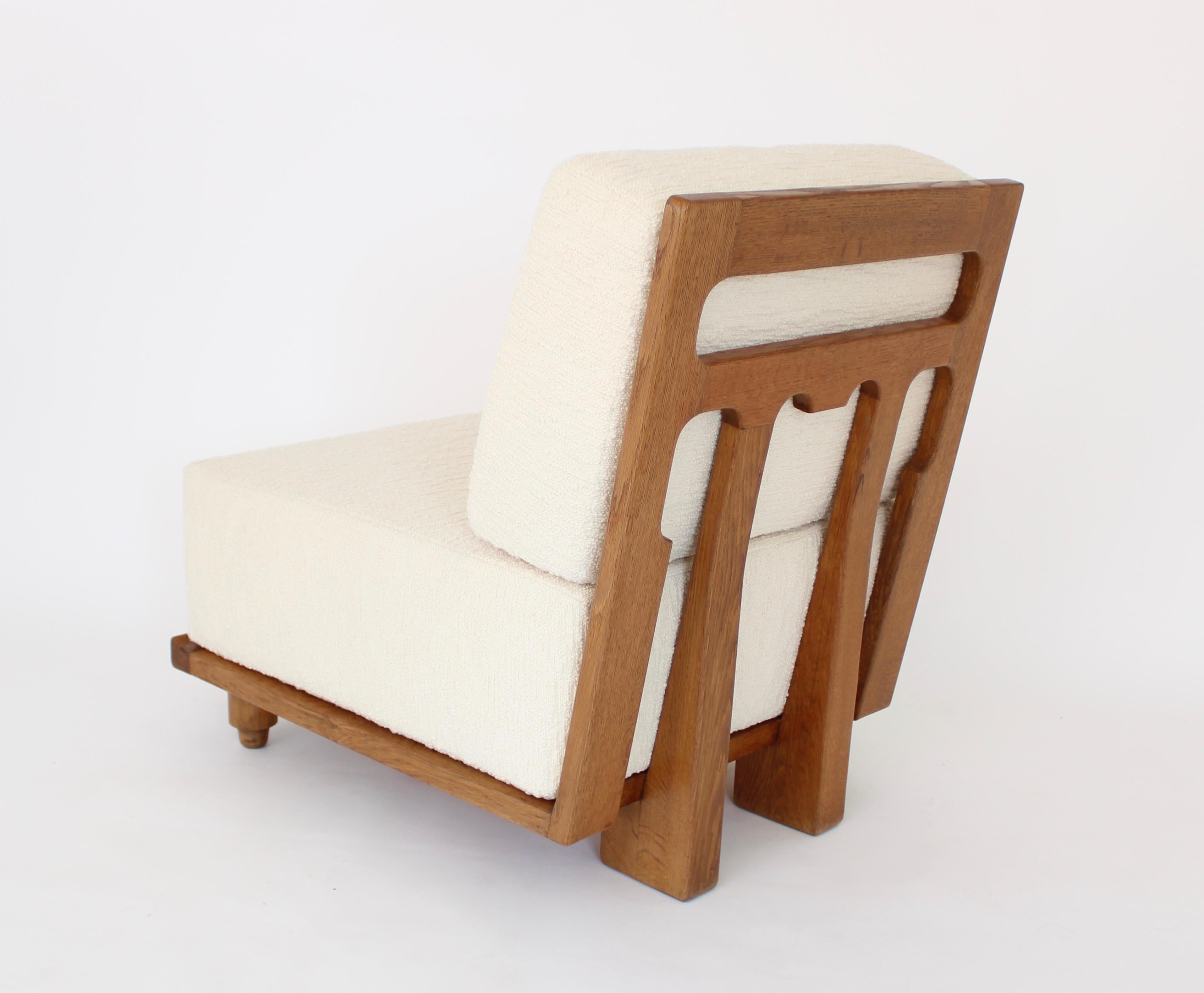 French Guillerme Et Chambron Votre Maison Pair of Lounge Chairs Model Elmyre 1
