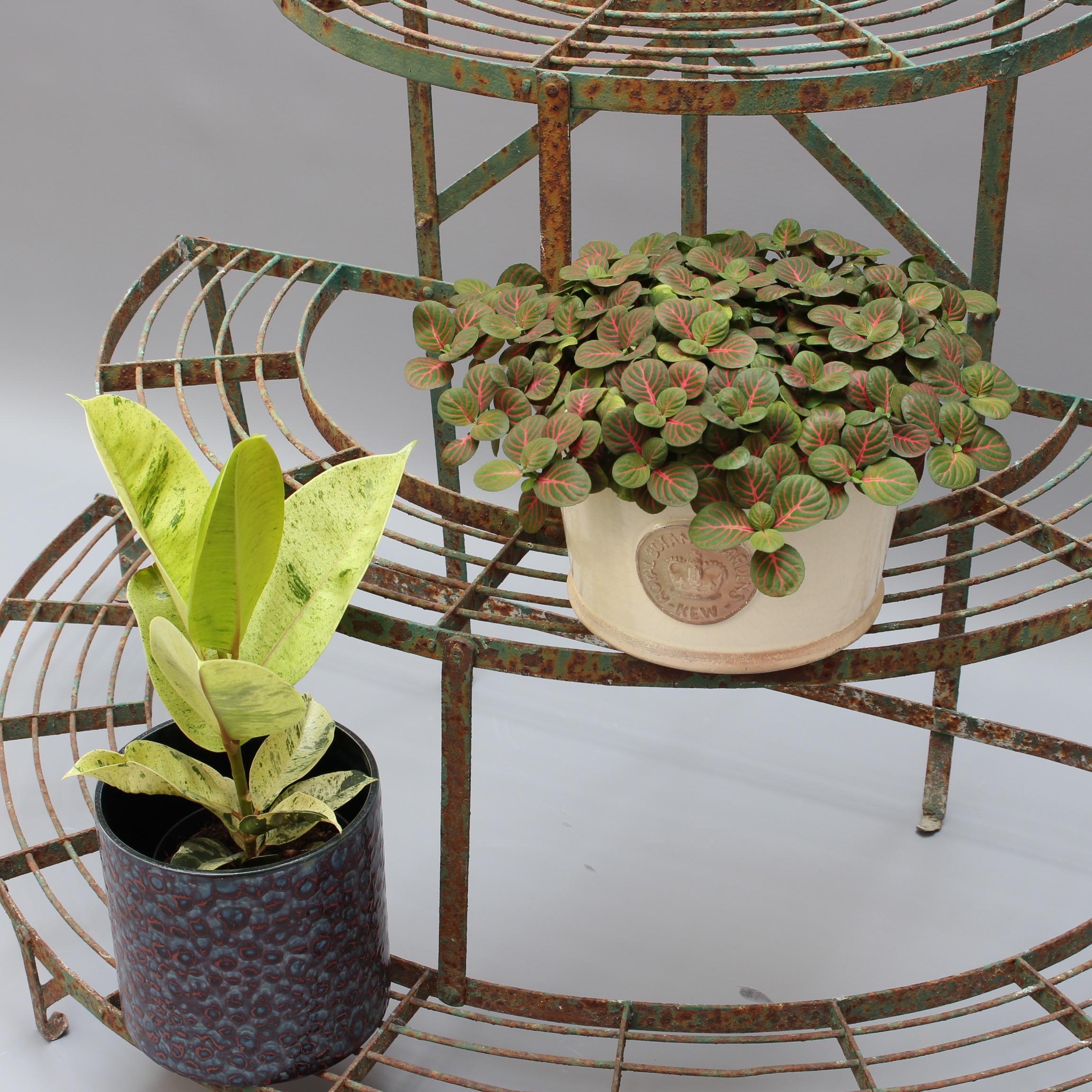 half circle plant stand