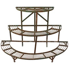 Antique French Half-Moon Plant Stand, circa 1900-1920