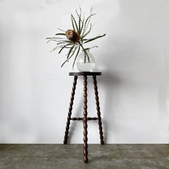 French Half Moon Tripod Stool