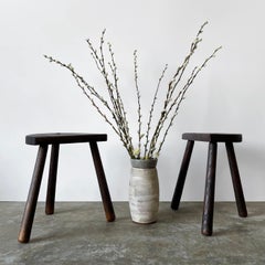 French Half Moon Tripod Stool