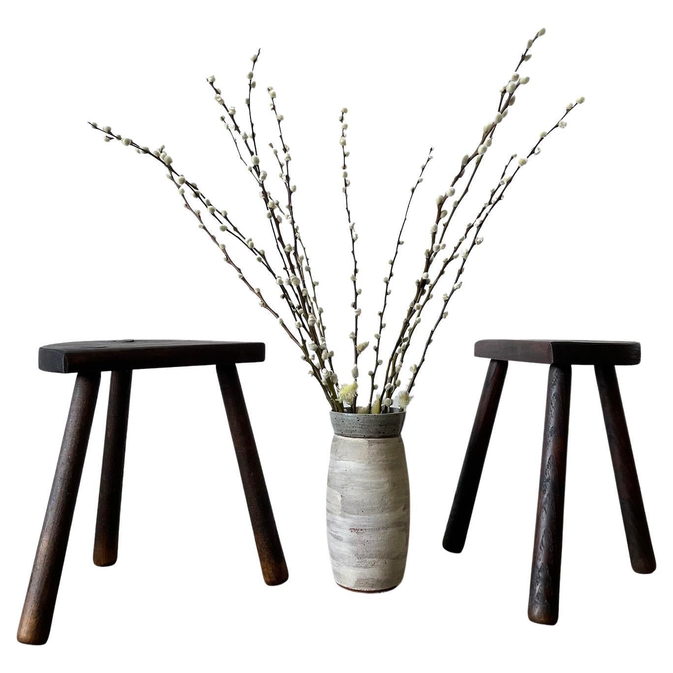 French Half Moon Tripod Stool