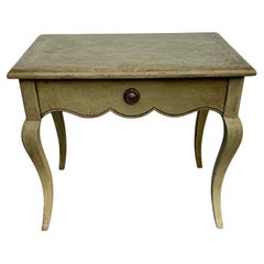 Tavolo Occasionale con Consolle Francese Dipinto di Verde