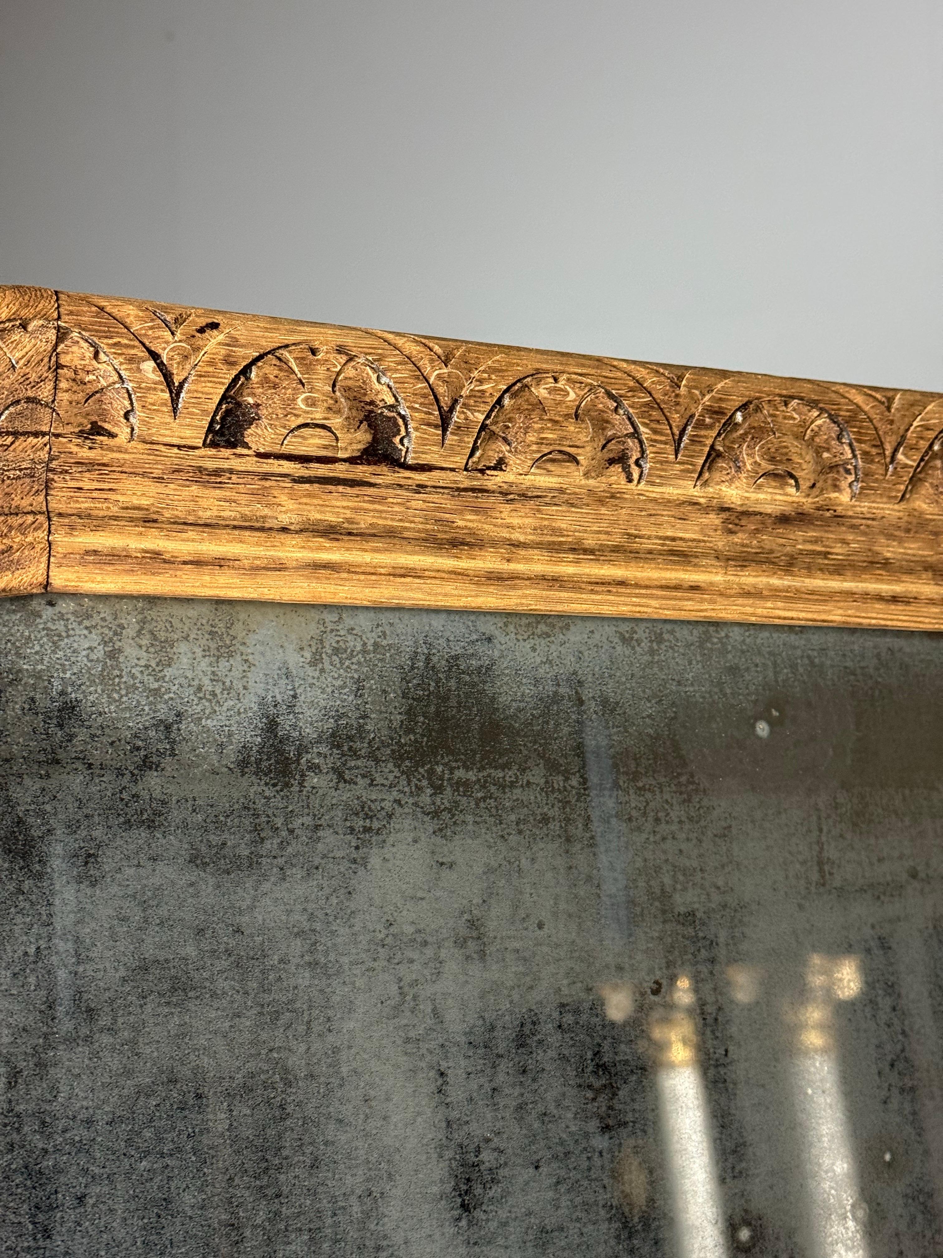French Hall Mirror 19th century Oak For Sale 3