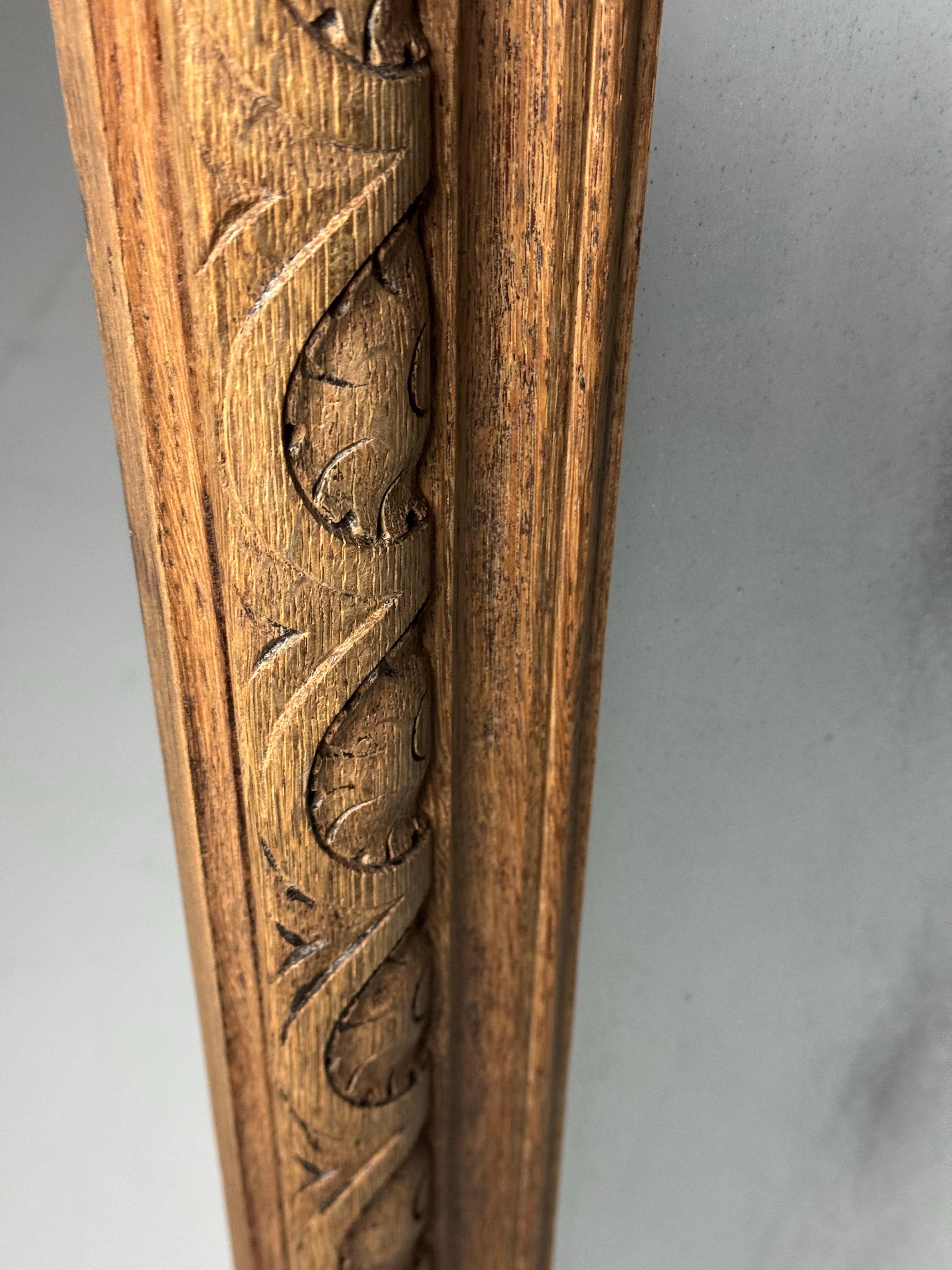 French Hall Mirror 19th century Oak For Sale 5
