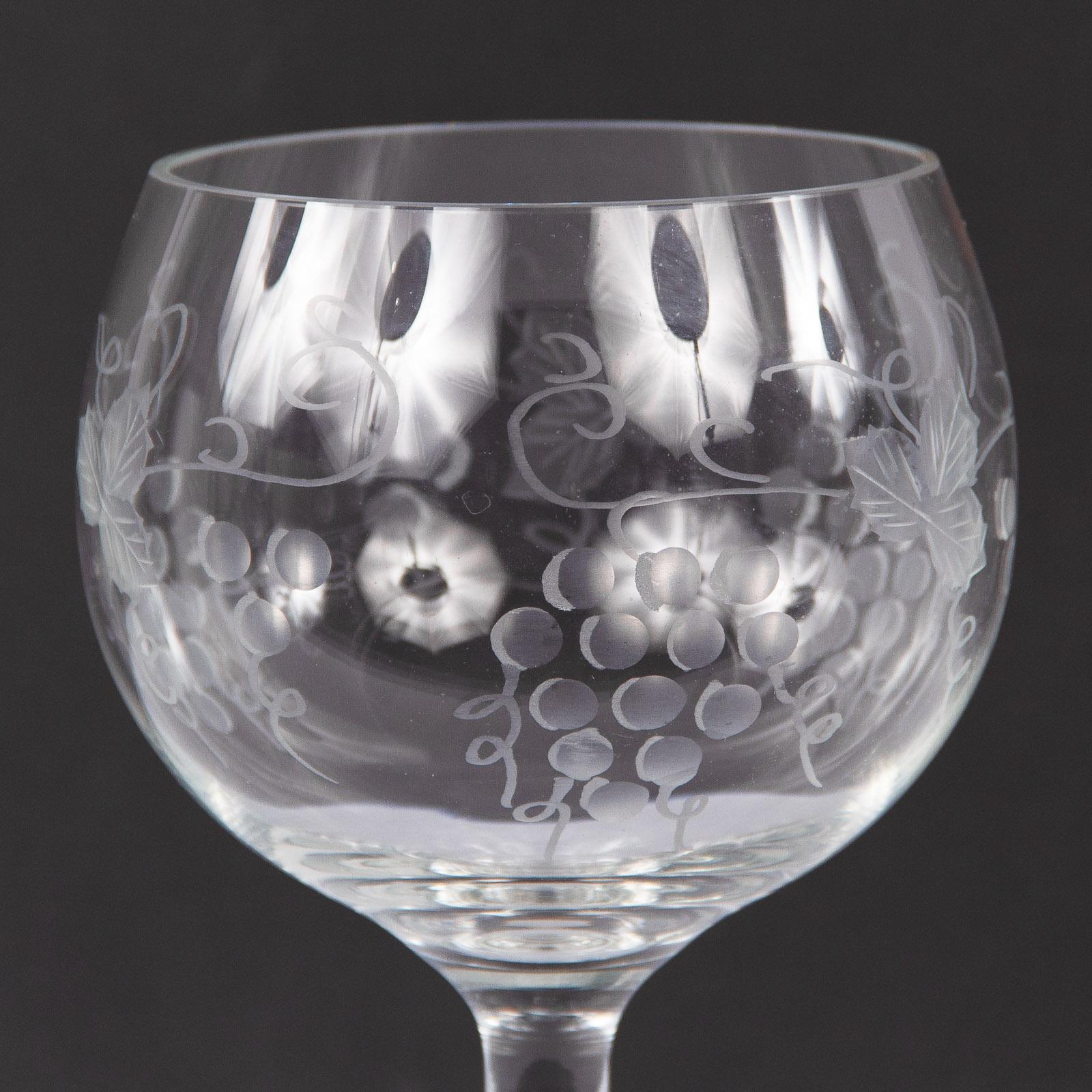 French Hand Blown Crystal Wine Glass, 20th Century 1