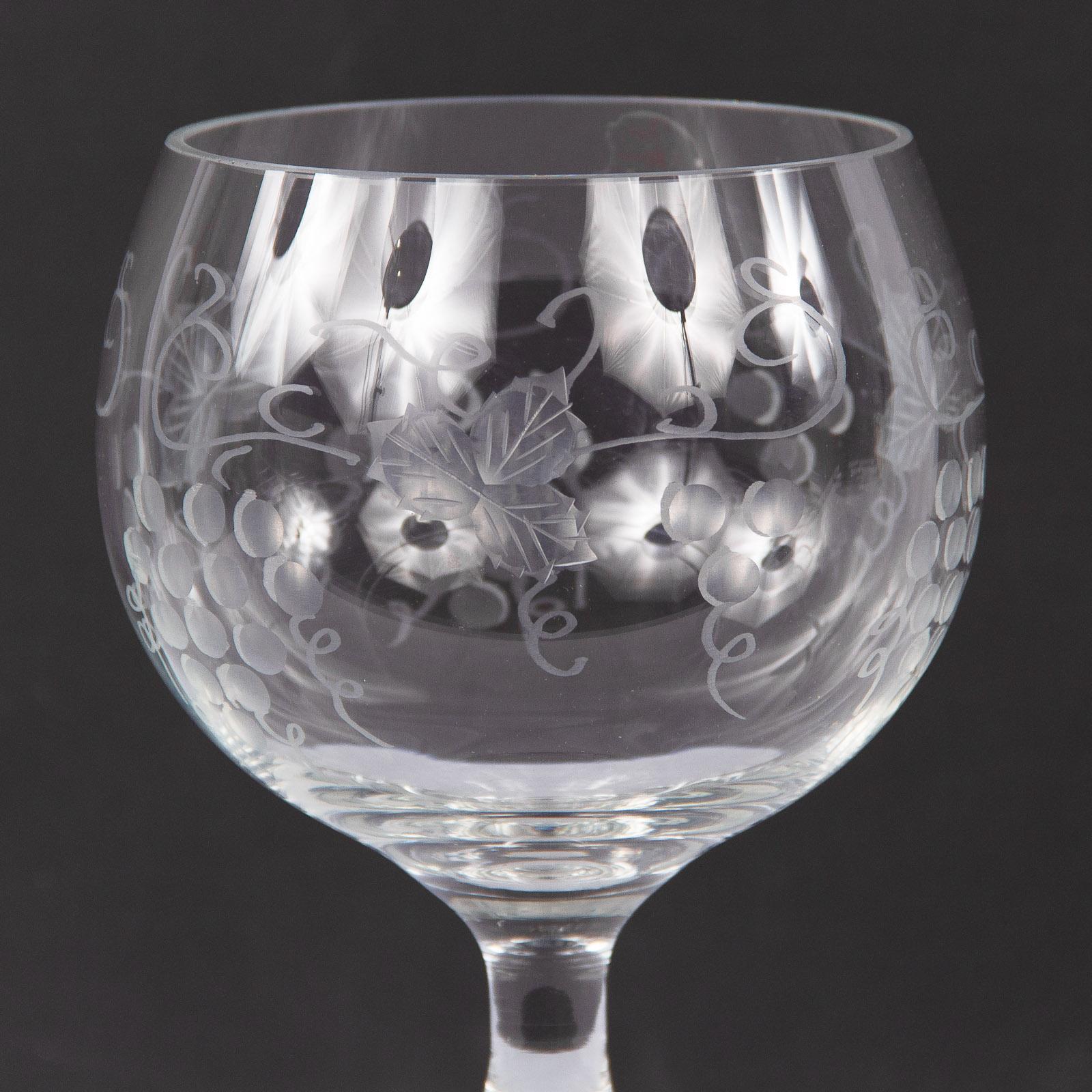 French Hand Blown Crystal Wine Glass, 20th Century 2