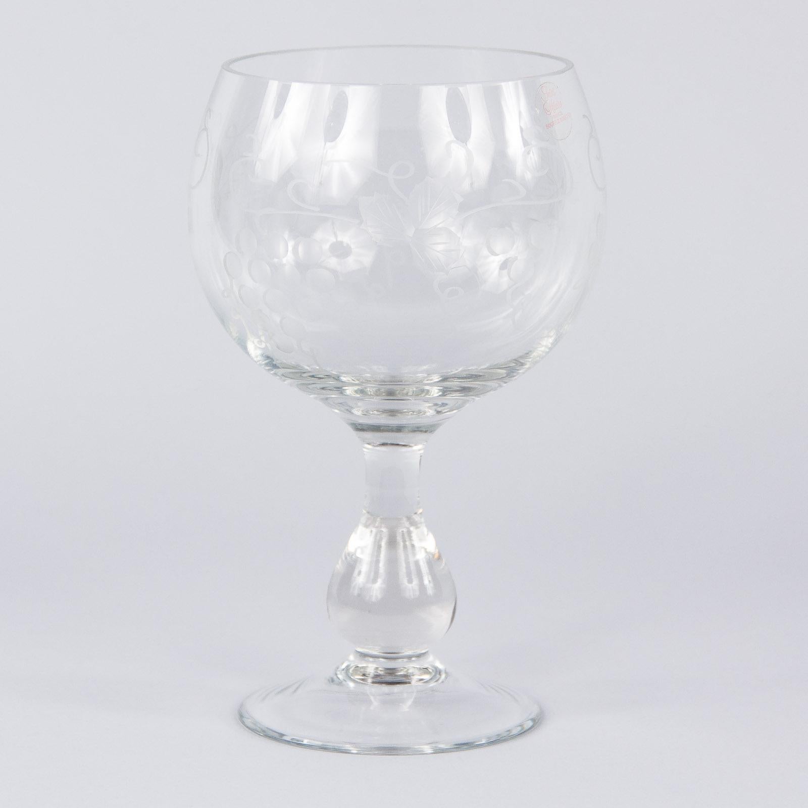French Hand Blown Crystal Wine Glass, 20th Century 5