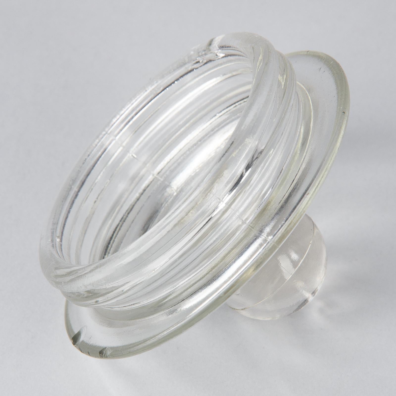 French Hand Blown Glass Candy Jar, 1930s 9