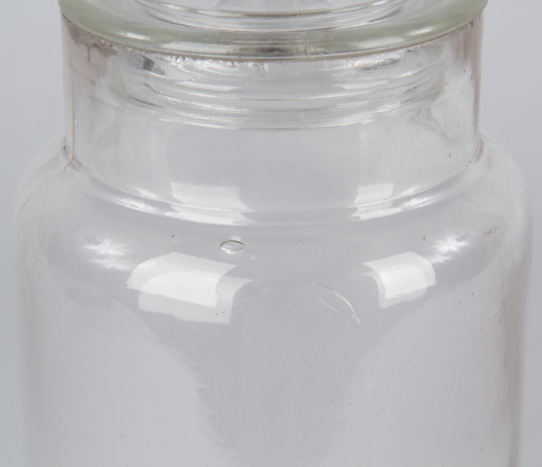 French Hand Blown Glass Candy Jar, 1930s 3
