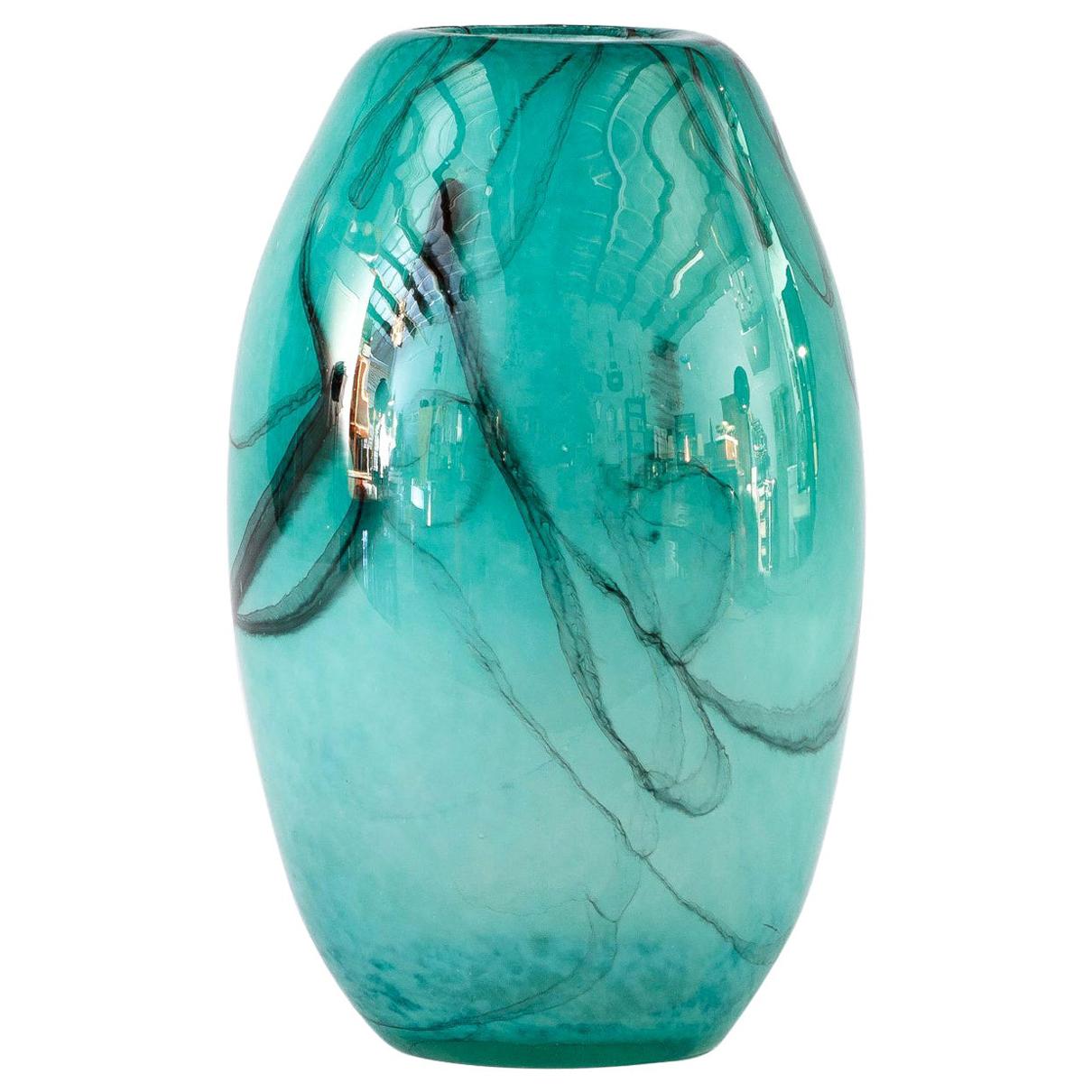 French Hand Blown Glass Vase, Early 21st Century