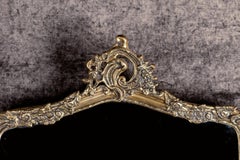 French Hand Carved Beveled Glass "Henri" Mirror in Hand Gilt Frame