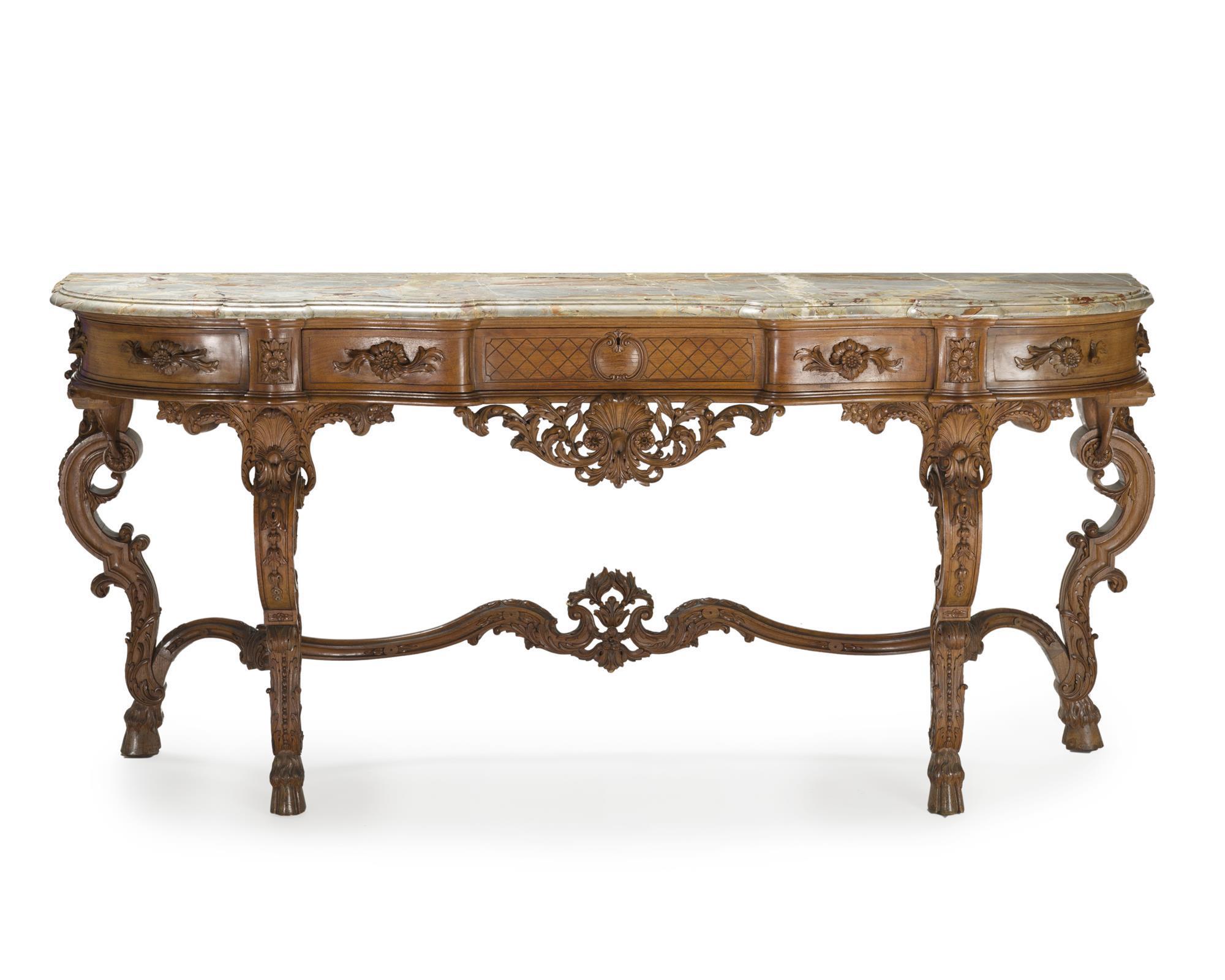 French Hand Carved Console Table For Sale 8