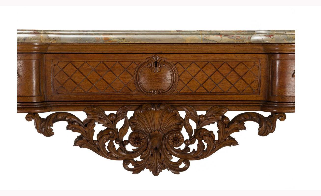 antique carved console table