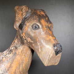 French Hand Carved Dog Carousel Ride c.1950