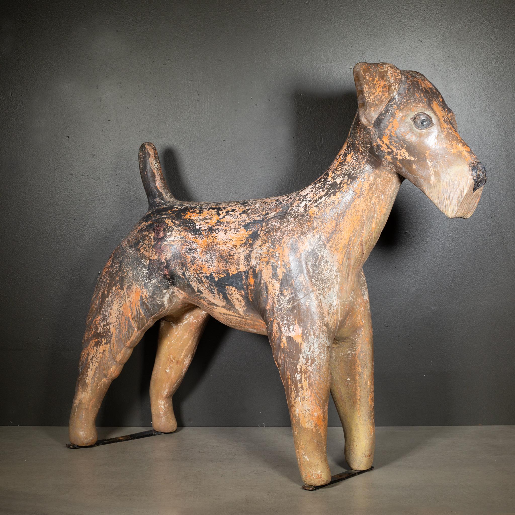 Hand-Carved French Hand Carved Dog Carousel Ride c.1950 For Sale