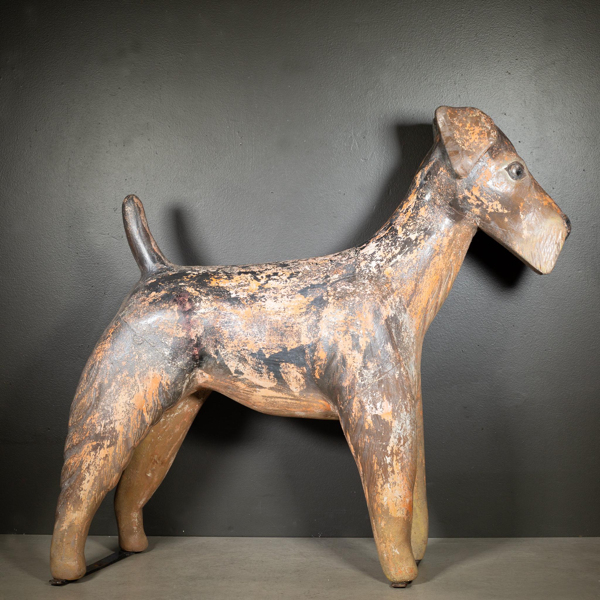 French Hand Carved Dog Carousel Ride c.1950 In Good Condition For Sale In San Francisco, CA