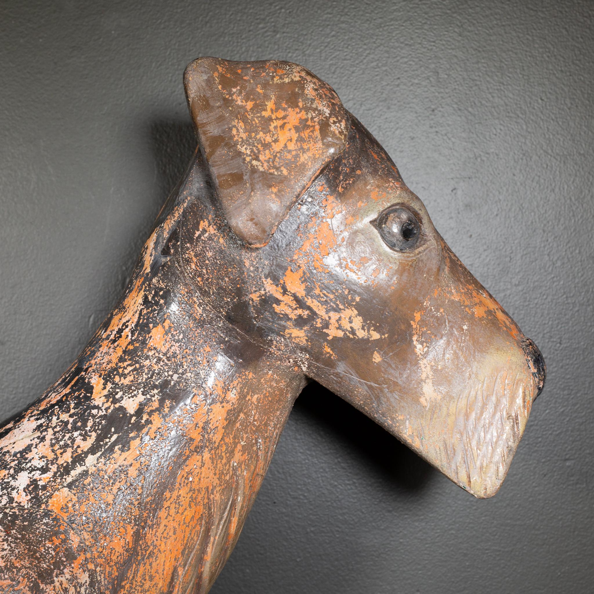 20th Century French Hand Carved Dog Carousel Ride c.1950 For Sale