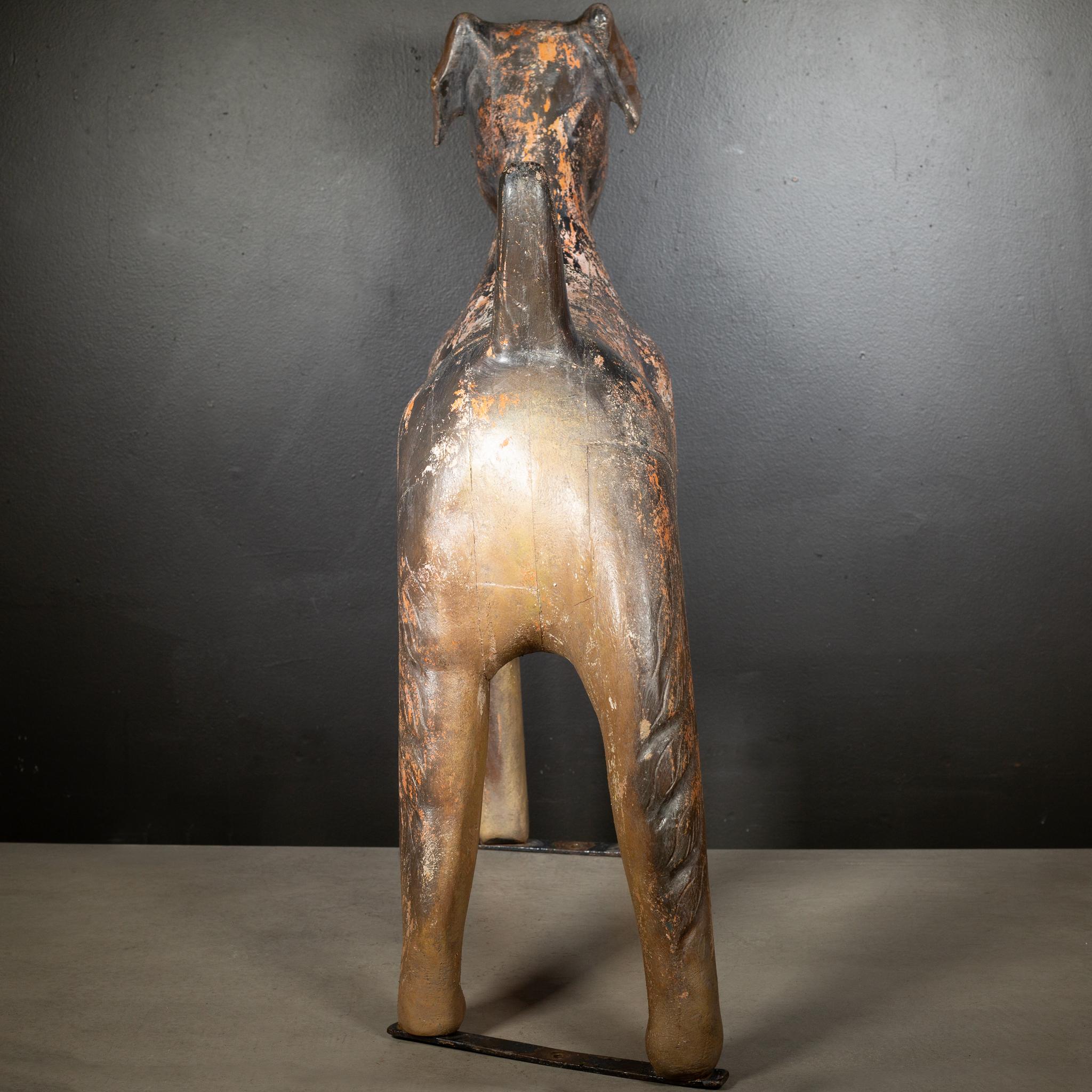 French Hand Carved Dog Carousel Ride c.1950 For Sale 1