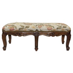 French Hand Carved Foot Stool