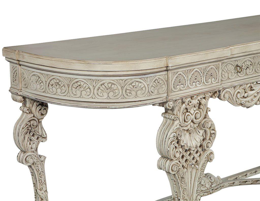 Late 19th Century French Hand-Carved Louis XV Rococo Style Console