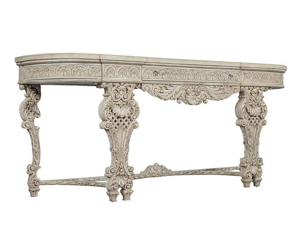 French Hand-Carved Louis XV Rococo Style Console 2