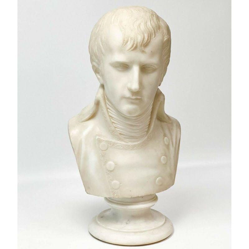French hand carved solid marble bust of Napoleon Bonaparte 1st half 19th Century

French finely hand carved solid marble bust of Napoleon Bonaparte, 1st half of the 19th century, possibly Empire period. Mounted on a removable base. 

Additional