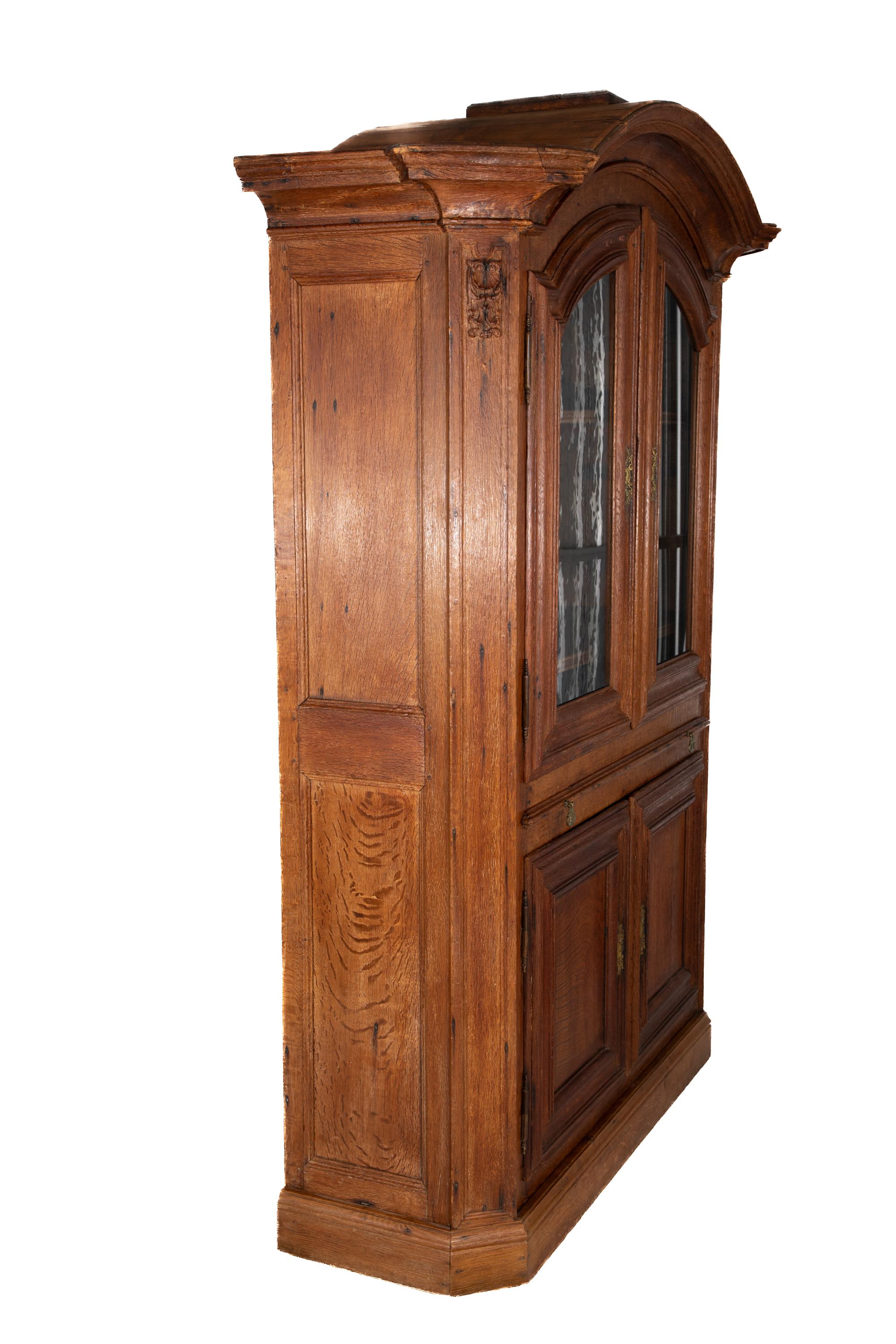 Hand-Carved French Hand-carved Two-Door Armoire  For Sale