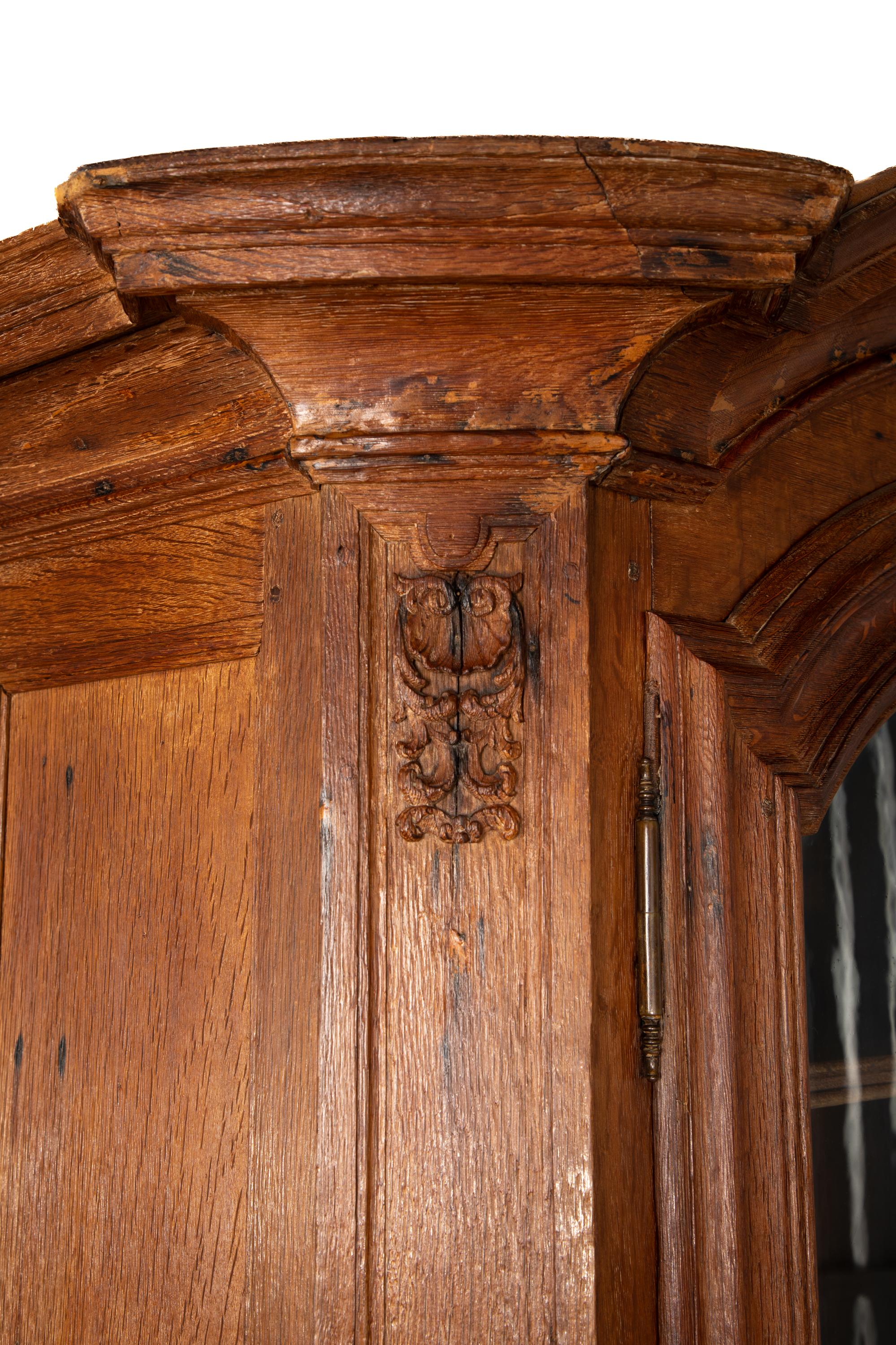 French Hand-carved Two-Door Armoire  In Good Condition For Sale In Dallas, TX