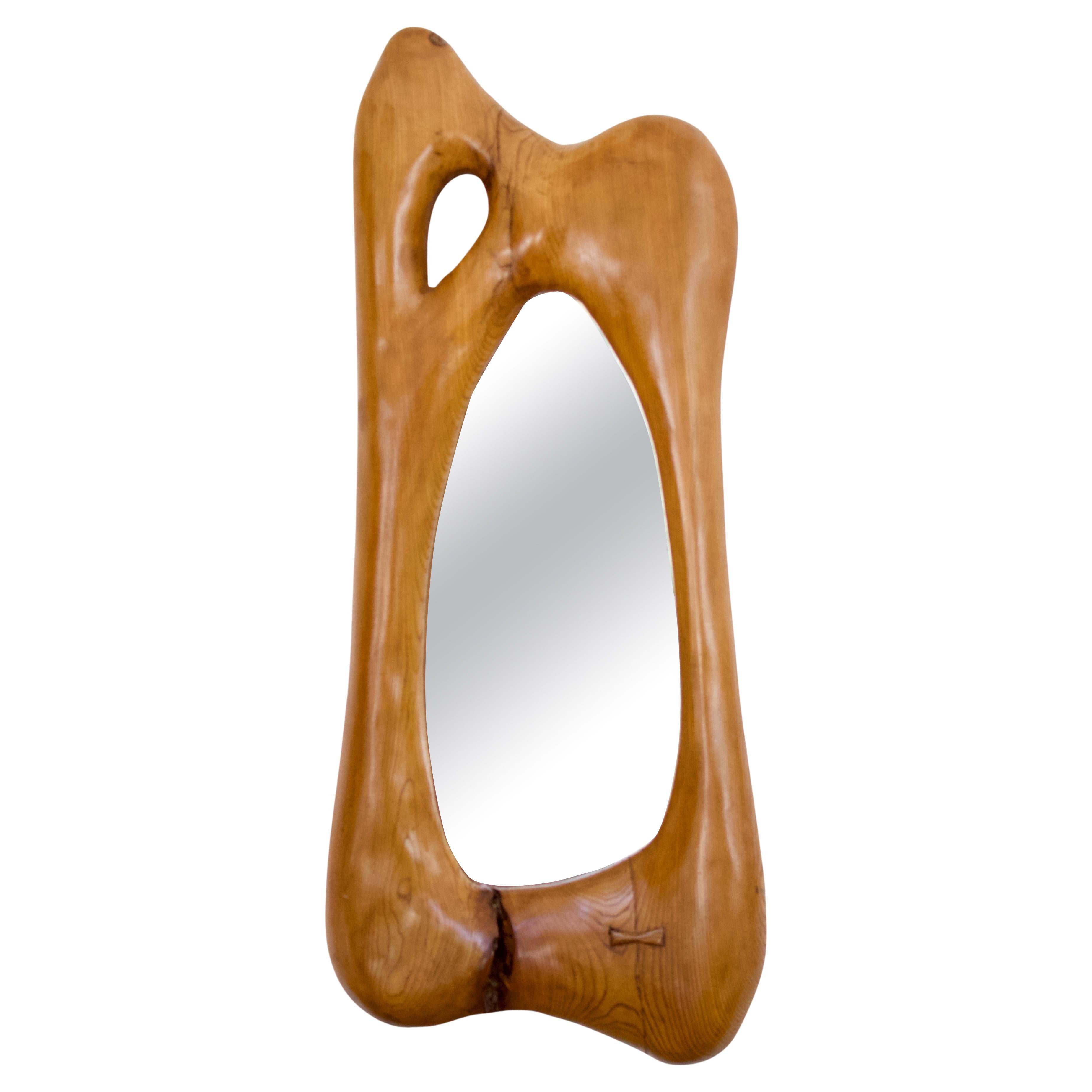 Ulmenholz Wandspiegel