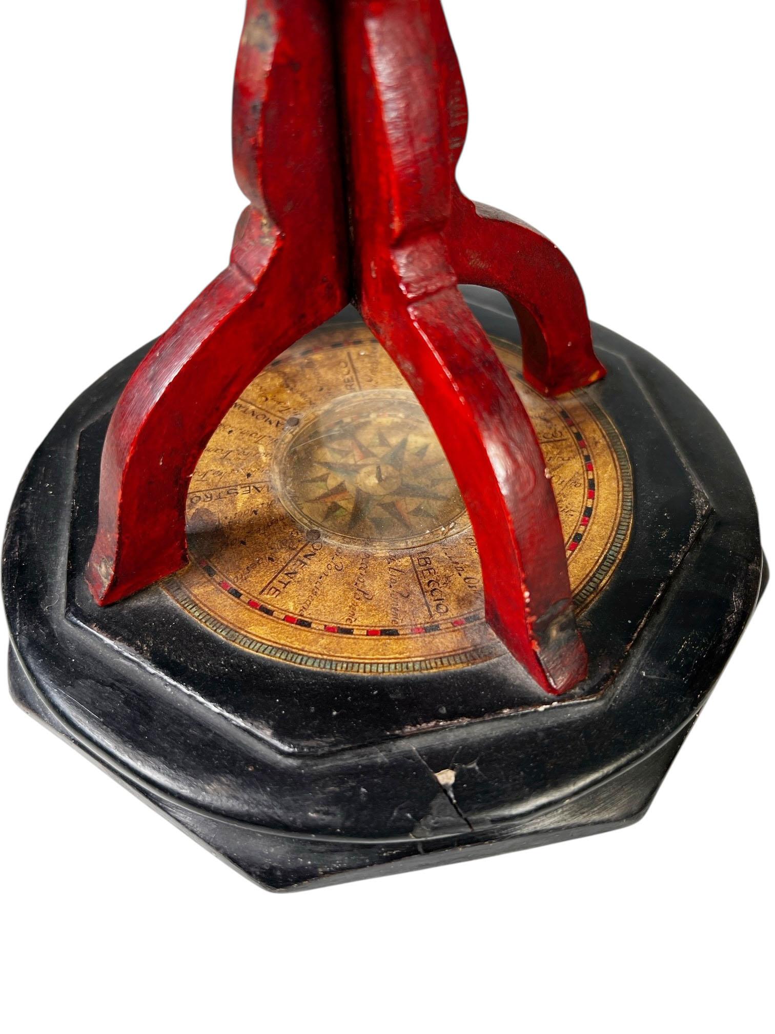 French Hand Carved Wooden Armillary For Sale 12