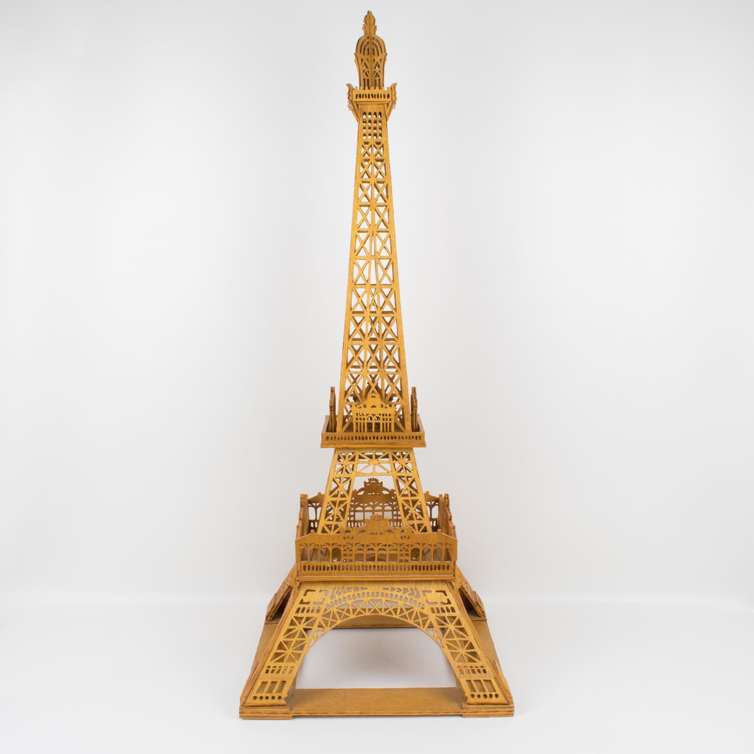 This very decorative model features the iconic Eiffel Tower crafted of plywood as a tall-scale miniature sculpture. Apprentices or master craftsmen create unique architectural models to claim a title of mastery with their respective guilds.
Gustave