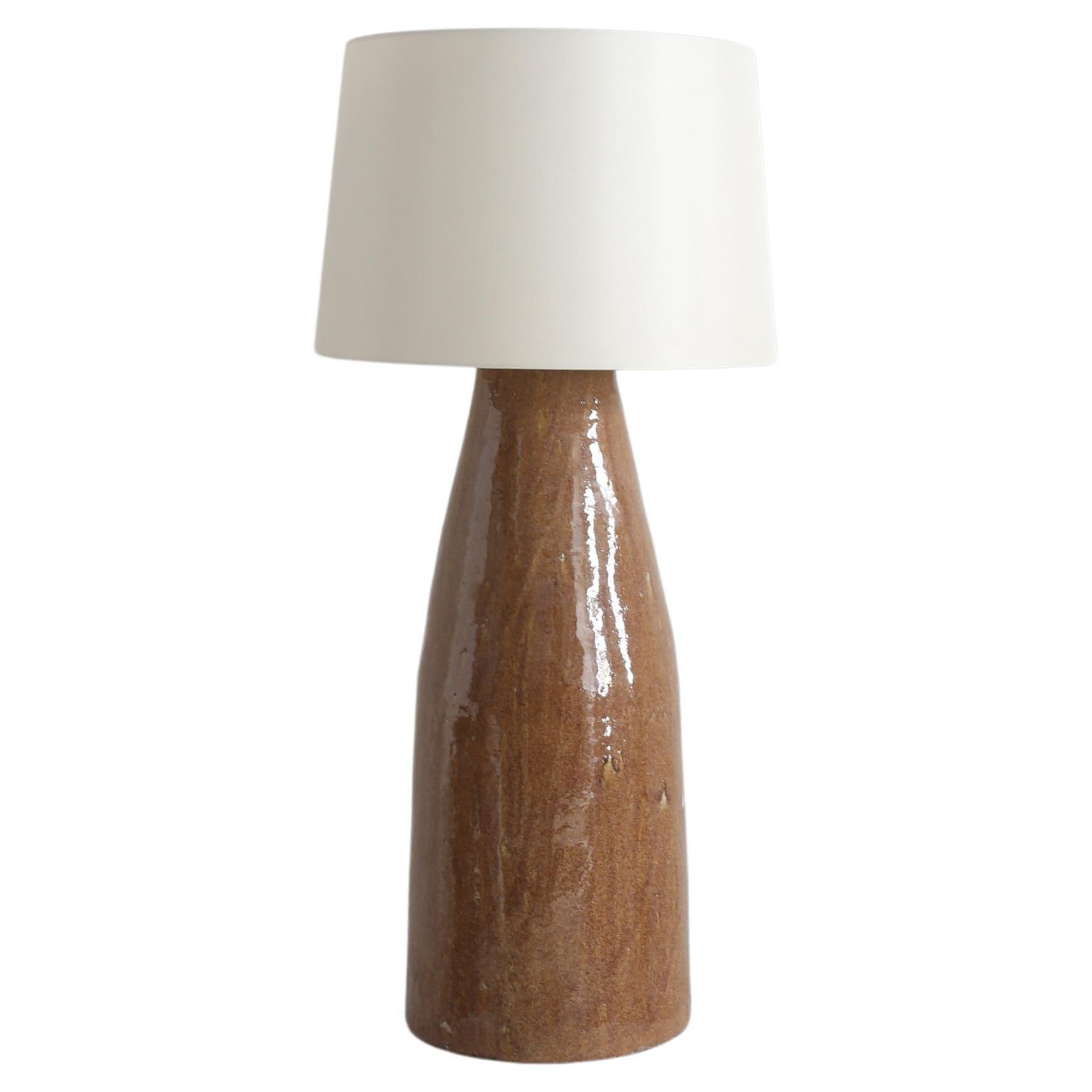 French Hand Crafted Glazed Ceramic Lamp 