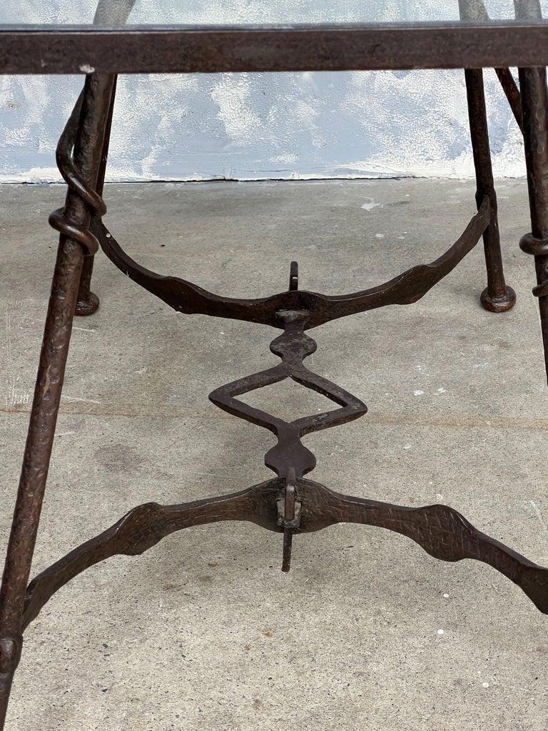 French, Hand Crafted Iron End Table For Sale 4