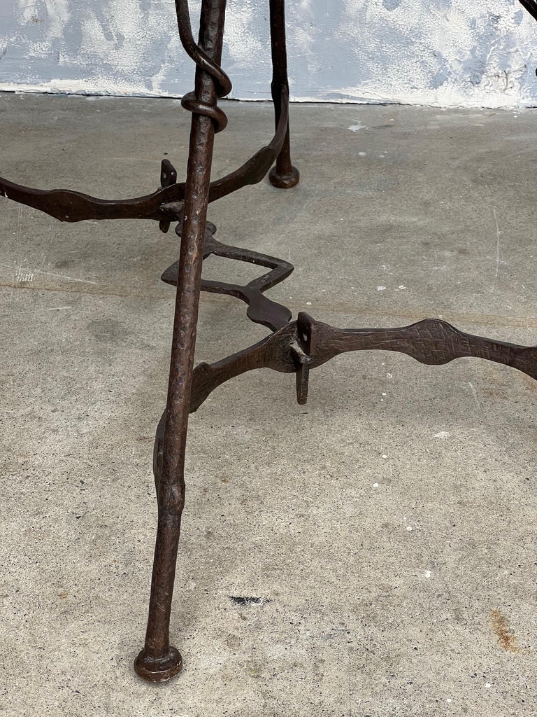 French, Hand Crafted Iron End Table For Sale 3
