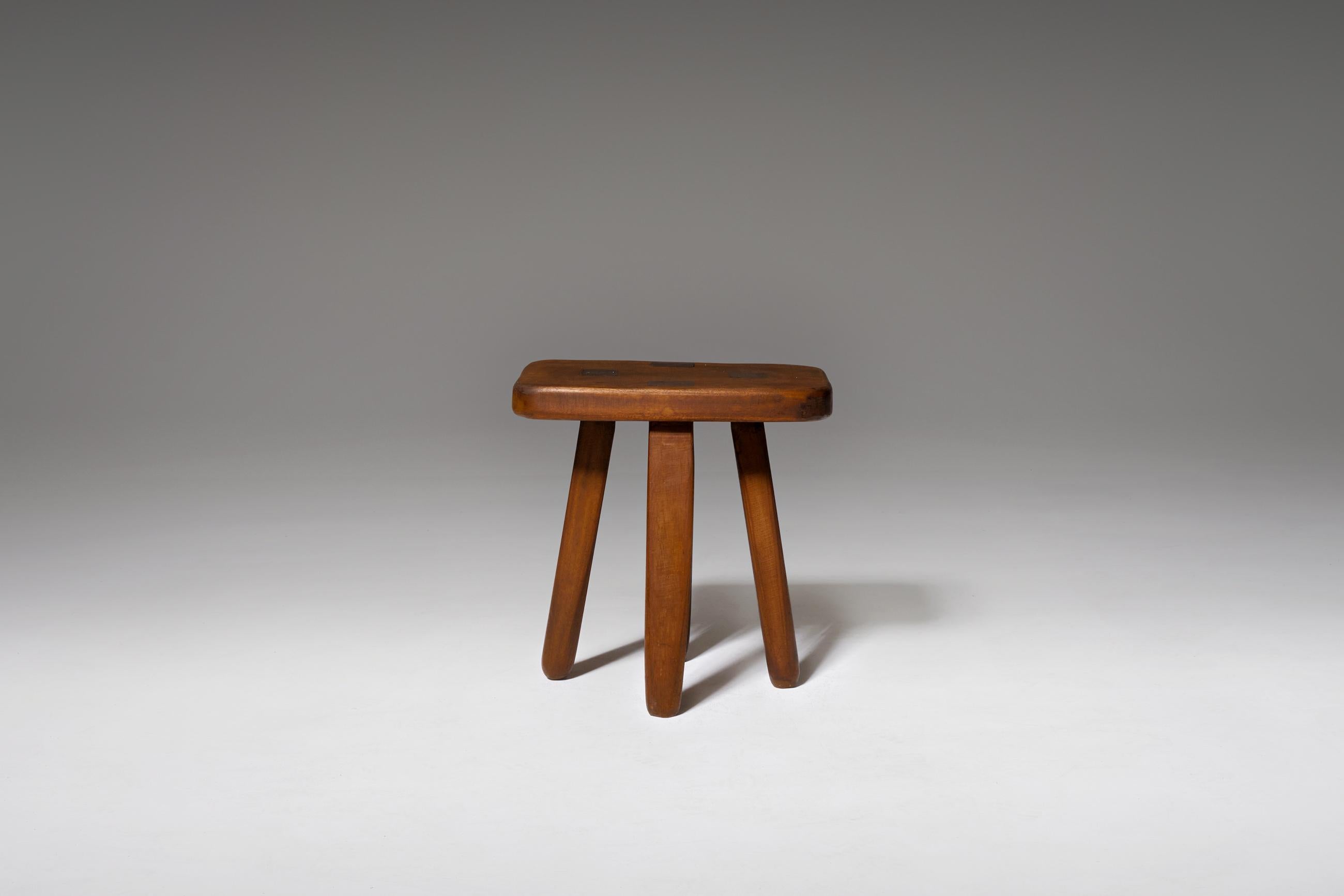 handcrafted wooden stools