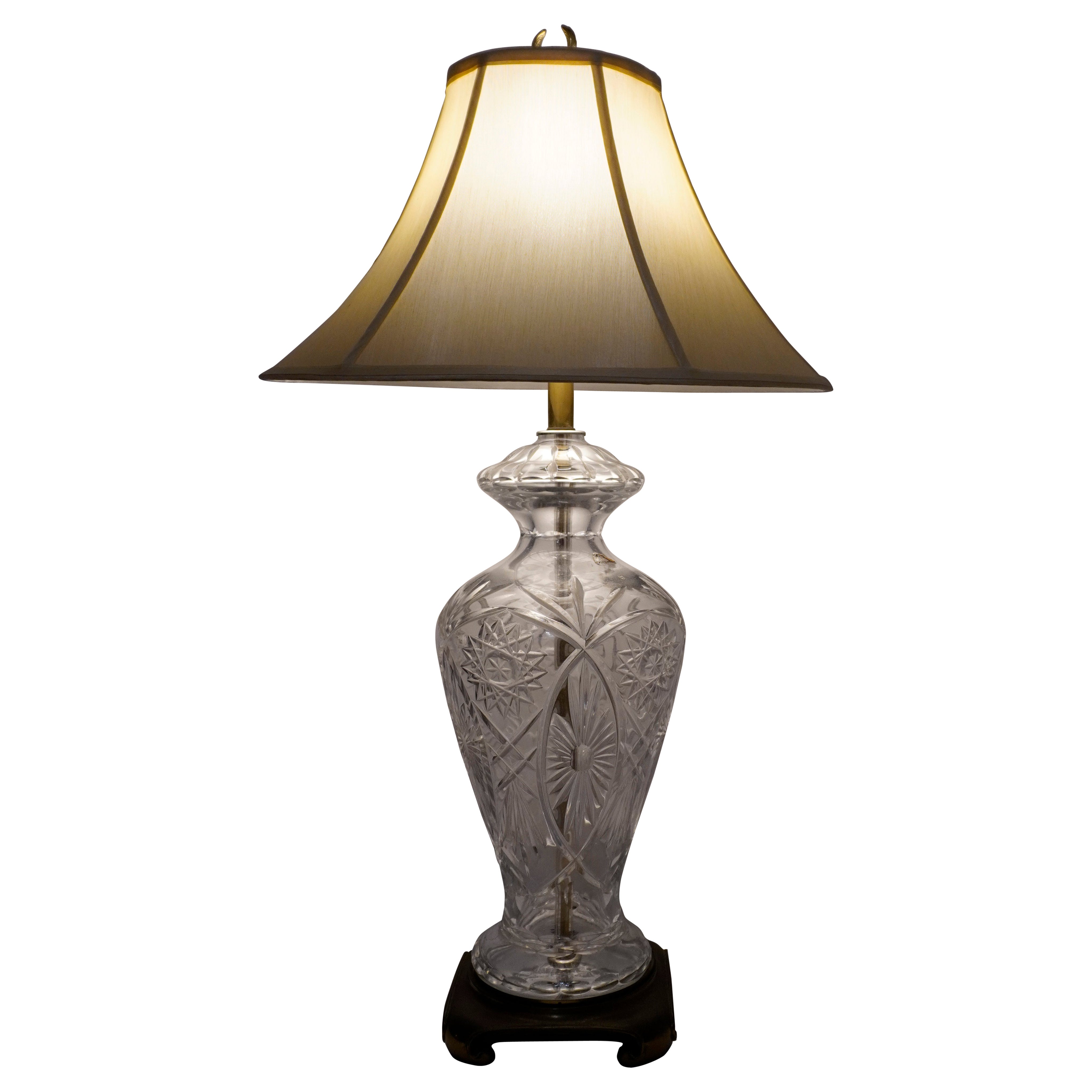 French Hand-Cut Crystal Atelier Style Table Lamp For Sale