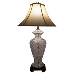 French Hand-Cut Crystal Atelier Style Table Lamp