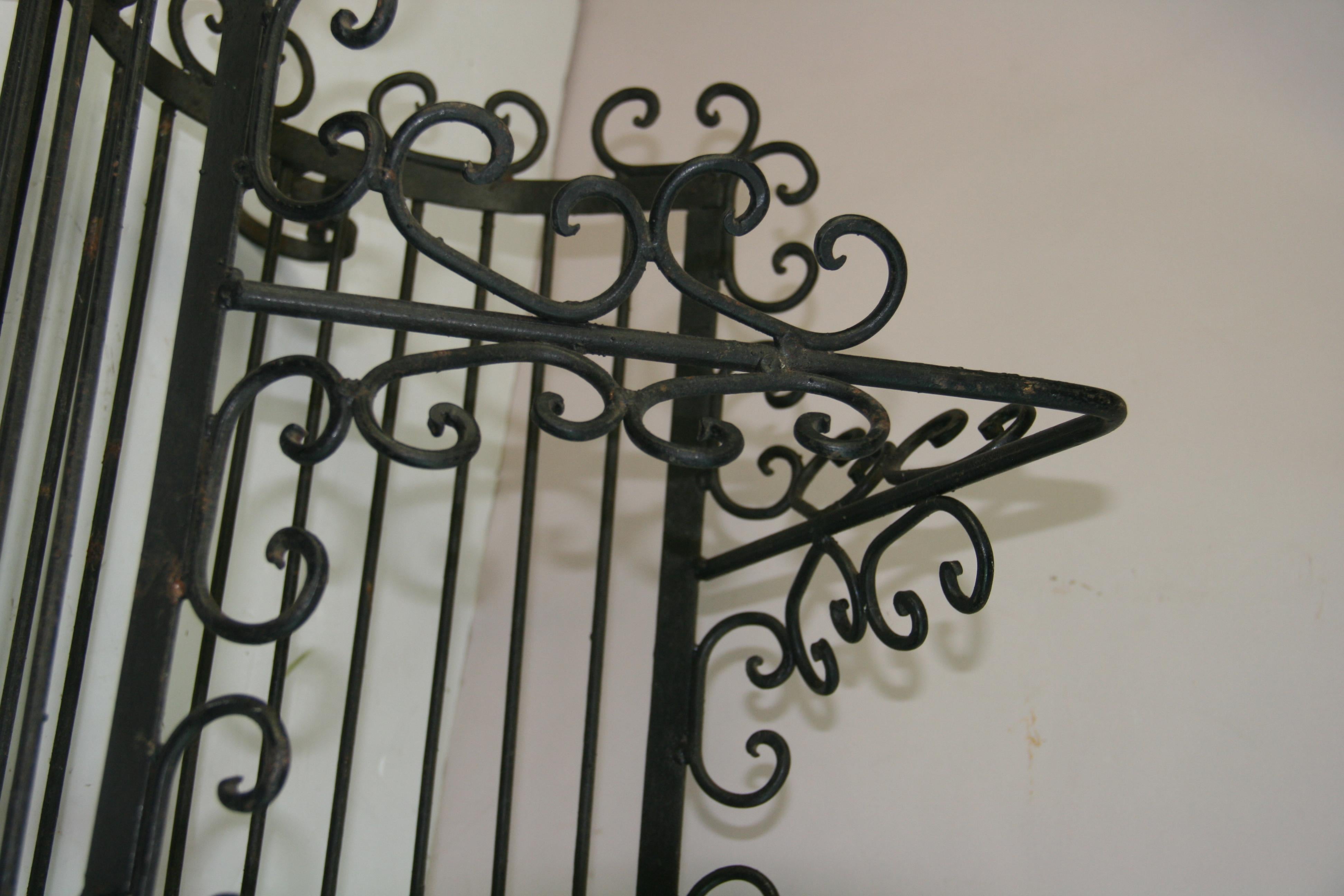 French Hand  Forged Iron Log holder 1950's For Sale 2