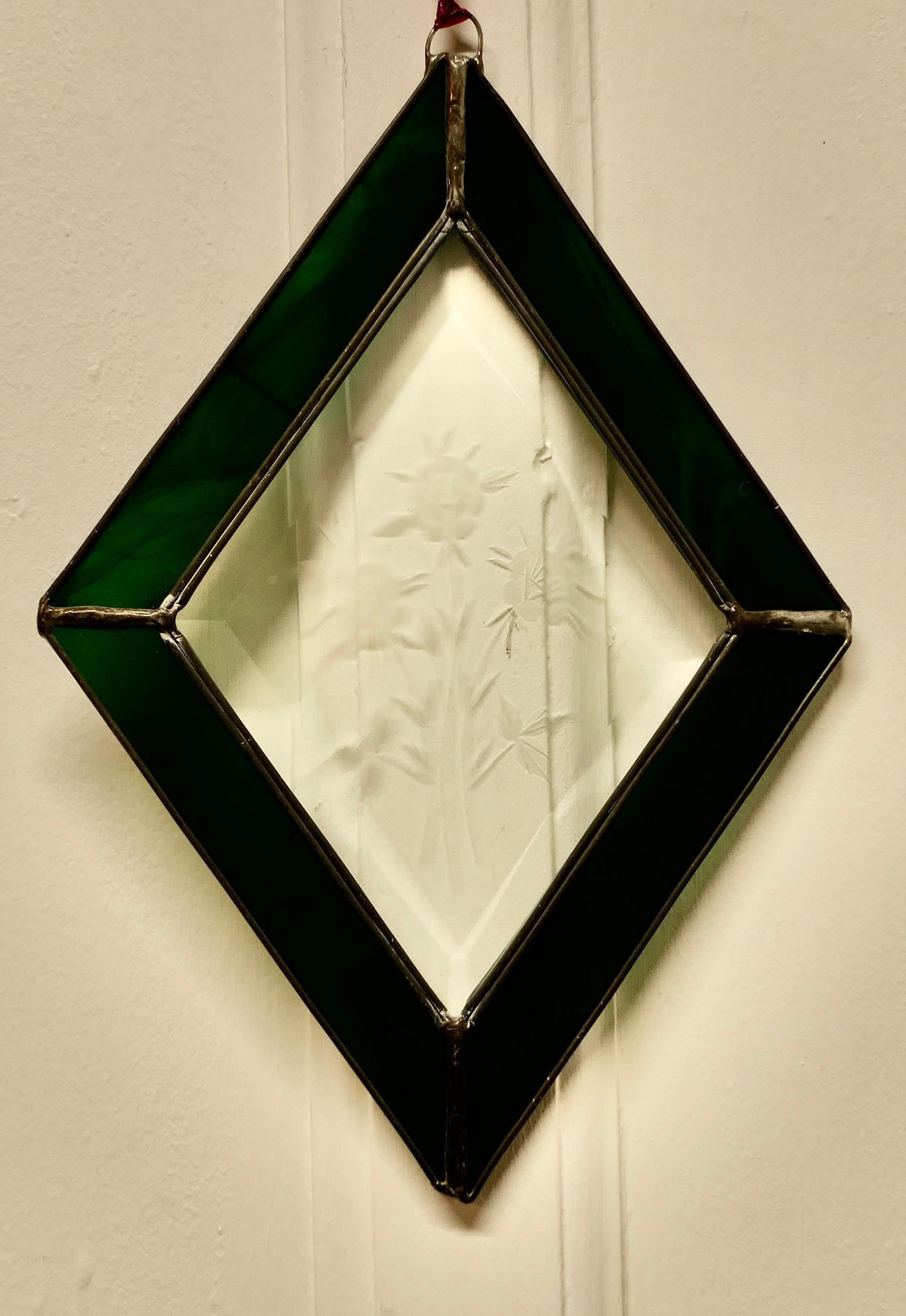 Verre d'art Panneau de fenêtre en verre teinté ancien fabriqué à la main en France en vente